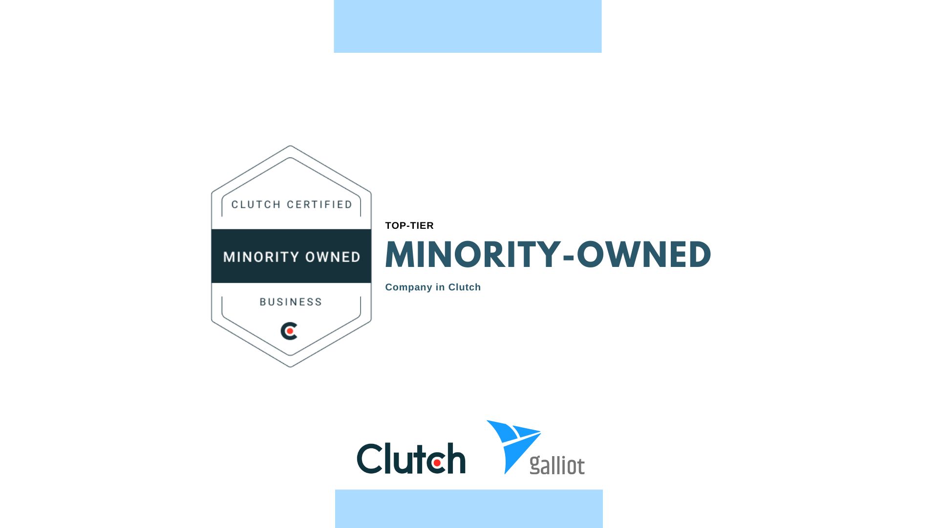 Clutch Certified Galliot as a Top-Tier Minority-owned Software Company