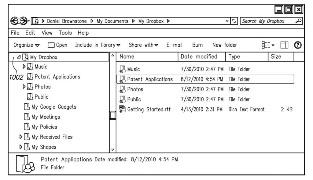 Dropbox patent application in 2010 - the importance of intellectual property for companies